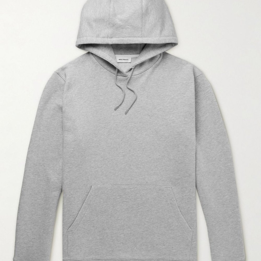 Never worn! Men’s Norse Projects Vagn Cotton-Jersey Hoodie in grey